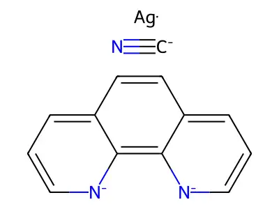 1,10-Phenanthroline-1,10-diide;silver;cyanide structure
