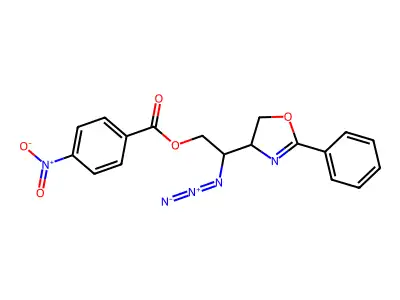 [2-Azido-2-(2-phenyl-4,5-dihydro-1,3-oxazol-4-yl)ethyl] 4-nitrobenzoate structure