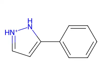5-phenyl-1H-pyrazol-2-ium structure