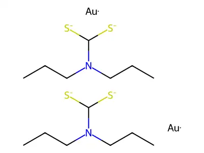 Bis((dipropylamino)methanedithiolate);gold structure