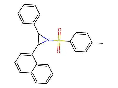 1-(4-Methylphenyl)sulfonyl-2-naphthalen-1-yl-3-phenylaziridine structure