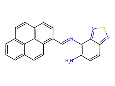 4-(Pyren-1-ylmethylideneamino)-2,1,3-benzothiadiazol-5-amine structure