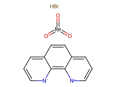 1,10-Phenanthroline-1,10-diide;trioxorhenium;hydrobromide structure