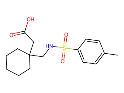 2-[1-[[(4-methylphenyl)sulfonylamino]methyl]cyclohexyl]acetic Acid structure