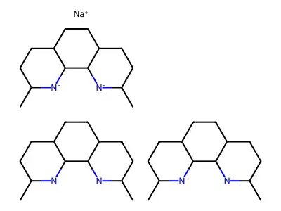 Sodium 2,9-dimethyl-2,3,4,4a,5,6,6a,7,8,9,10a,10b-dodecahydro-1,10-phenanthroline structure