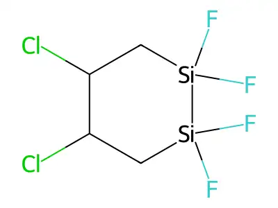 4,5-Dichloro-1,1,2,2-tetrafluoro-1,2-disilinane structure
