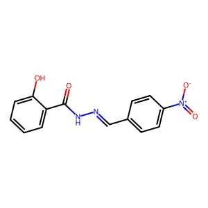 2-Hydroxybenzoic acid 2-[(4-nitrophenyl)methylene]hydrazide structure