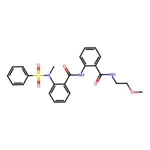 N-(2-{[(2-methoxyethyl)amino]carbonyl}phenyl)-2-[methyl(phenylsulfonyl)amino]benzamide structure