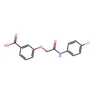 3-{[(4-Fluorophenyl)carbamoyl]methoxy}benzoic acid structure