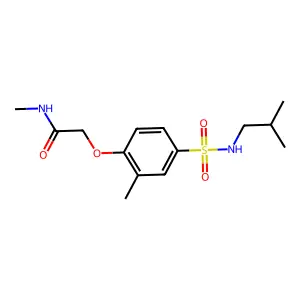 N-methyl-2-[2-methyl-4-(2-methylpropylsulfamoyl)phenoxy]acetamide structure