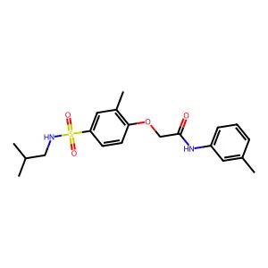 2-[2-methyl-4-(2-methylpropylsulfamoyl)phenoxy]-N-(3-methylphenyl)acetamide structure