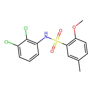 N-(2,3-dichlorophenyl)-2-methoxy-5-methylbenzenesulfonamide structure