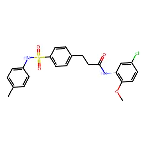 N-(5-chloro-2-methoxyphenyl)-3-[4-[(4-methylphenyl)sulfamoyl]phenyl]propanamide structure