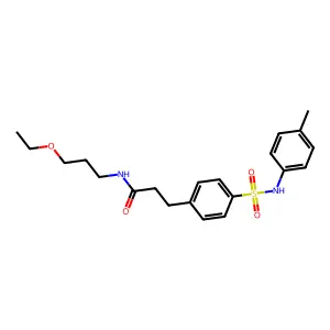 N-(3-ethoxypropyl)-3-[4-[(4-methylphenyl)sulfamoyl]phenyl]propanamide structure