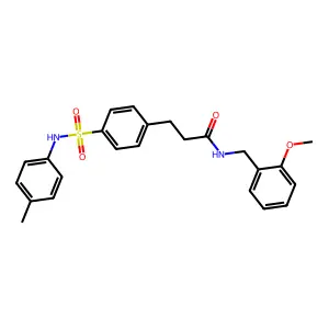 N-[(2-methoxyphenyl)methyl]-3-[4-[(4-methylphenyl)sulfamoyl]phenyl]propanamide structure
