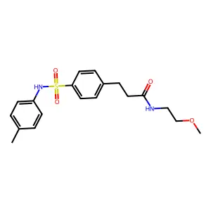 N-(2-methoxyethyl)-3-[4-[(4-methylphenyl)sulfamoyl]phenyl]propanamide structure