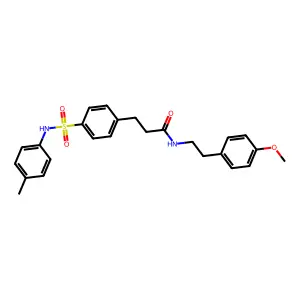 N-[2-(4-methoxyphenyl)ethyl]-3-[4-[(4-methylphenyl)sulfamoyl]phenyl]propanamide structure