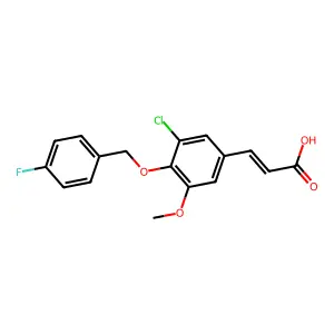 3-{3-Chloro-4-[(4-fluorobenzyl)oxy]-5-methoxyphenyl}acrylic acid structure