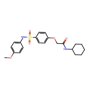N-cyclohexyl-2-[4-[(4-methoxyphenyl)sulfamoyl]phenoxy]acetamide structure