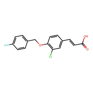 3-{3-Chloro-4-[(4-fluorobenzyl)oxy]phenyl}acrylic acid structure