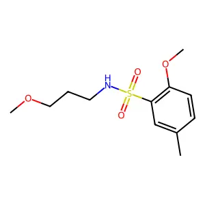 2-methoxy-N-(3-methoxypropyl)-5-methylbenzenesulfonamide structure