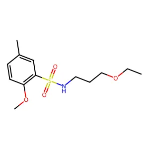 N-(3-ethoxypropyl)-2-methoxy-5-methylbenzenesulfonamide structure