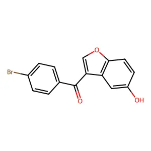 (4-Bromophenyl)(5-hydroxy-1-benzofuran-3-yl)methanone structure