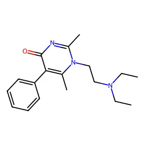 1-[2-(diethylamino)ethyl]-2,6-dimethyl-5-phenyl-4(1H)-pyrimidinone structure