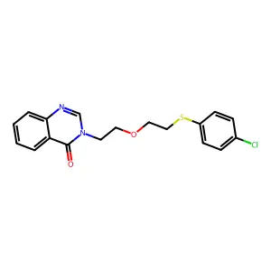 3-[2-[2-(4-Chlorophenyl)sulfanylethoxy]ethyl]quinazolin-4-one structure