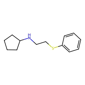N-(2-phenylsulfanylethyl)cyclopentanamine structure