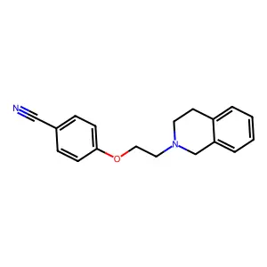 4-[2-(3,4-dihydro-1H-isoquinolin-2-yl)ethoxy]benzonitrile structure