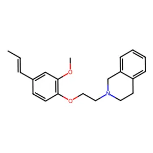 2-(2-(2-Methoxy-4-(prop-1-en-1-yl)phenoxy)ethyl)-1,2,3,4-tetrahydroisoquinoline structure
