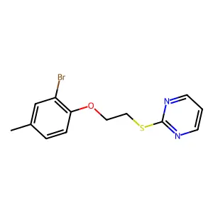 2-[2-(2-Bromo-4-methylphenoxy)ethylsulfanyl]pyrimidine structure