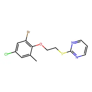 2-[2-(2-Bromo-4-chloro-6-methylphenoxy)ethylsulfanyl]pyrimidine structure
