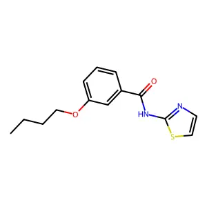 3-butoxy-N-(1,3-thiazol-2-yl)benzamide structure