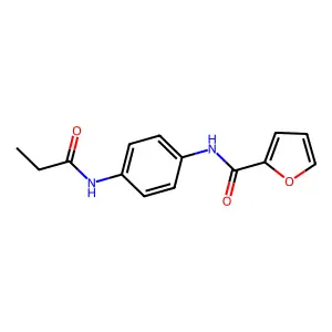 N-[4-(propanoylamino)phenyl]furan-2-carboxamide structure