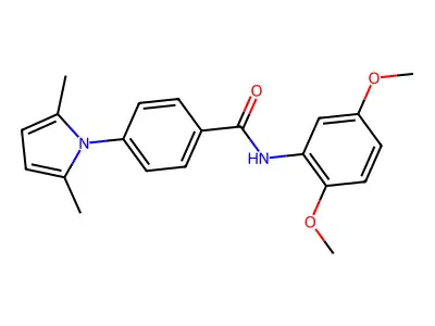 N-(2,5-dimethoxyphenyl)-4-(2,5-dimethyl-1H-pyrrol-1-yl)benzamide structure