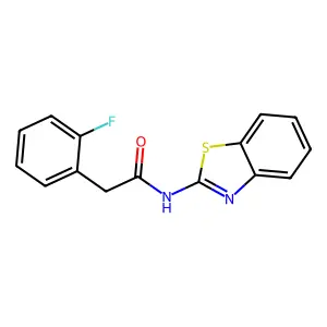 N-(1,3-benzothiazol-2-yl)-2-(2-fluorophenyl)acetamide structure