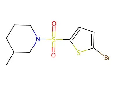 1-[(5-Bromo-2-thiophenyl)sulfonyl]-3-methylpiperidine structure