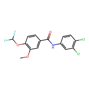 N-(3,4-dichlorophenyl)-4-(difluoromethoxy)-3-methoxybenzamide structure