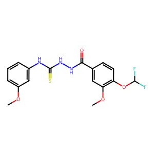 1-[[4-(Difluoromethoxy)-3-methoxybenzoyl]amino]-3-(3-methoxyphenyl)thiourea structure