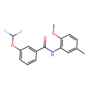 3-(difluoromethoxy)-N-(2-methoxy-5-methylphenyl)benzamide structure