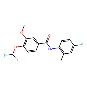 4-(difluoromethoxy)-N-(4-fluoro-2-methylphenyl)-3-methoxybenzamide structure