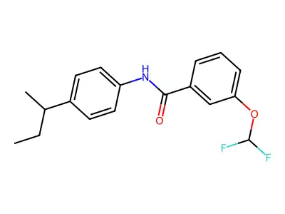 N-(4-sec-butylphenyl)-3-(difluoromethoxy)benzamide structure