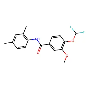 4-(difluoromethoxy)-N-(2,4-dimethylphenyl)-3-methoxybenzamide structure