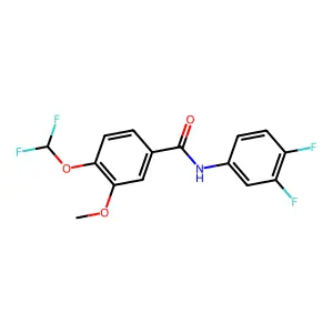 4-(difluoromethoxy)-N-(3,4-difluorophenyl)-3-methoxybenzamide structure