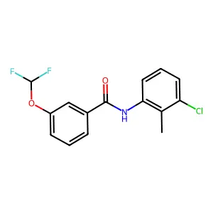 N-(3-chloro-2-methylphenyl)-3-(difluoromethoxy)benzamide structure