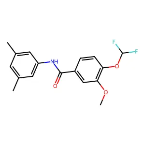 4-(difluoromethoxy)-N-(3,5-dimethylphenyl)-3-methoxybenzamide structure
