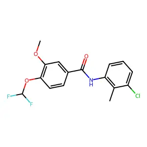 N-(3-chloro-2-methylphenyl)-4-(difluoromethoxy)-3-methoxybenzamide structure