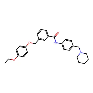 3-[(4-ethoxyphenoxy)methyl]-N-[4-(piperidin-1-ylmethyl)phenyl]benzamide structure